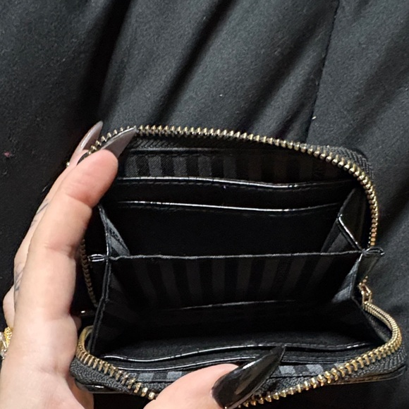 Victoria's Secret Black and Pink Floral Wallet - Picture 2 of 3